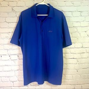 Greg Norman Blue Short Sleeve Golf Shirt